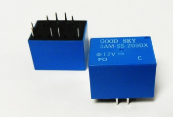 Relay SAM-SS-209DX 12V 15A SPDT with 2 coils double relais