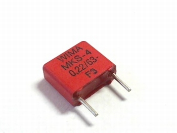 Capacitor MKS4 0,22uF / 220nF  20% 63V