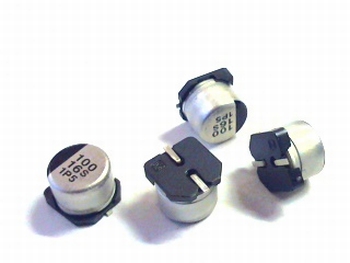 SMD electrolytic capacitor 100uF 16V aluminium Panasonic