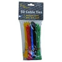 Assortment of coloured tie rips.