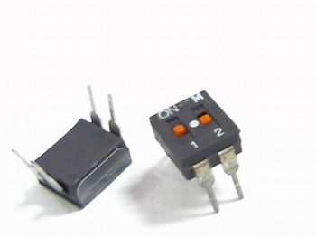 Dip switch 2 in 1 black