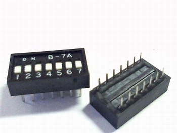 Dip switch 7 in 1 black