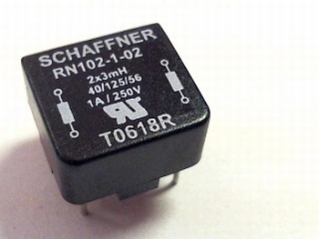 Inductor RN102-1-02 Schaffner 2x 3MH