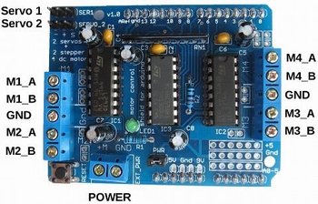 L293D motor shield for Arduino