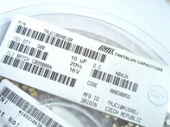 500 x SMD Tantal capacitor 10uf 16V on reel TAJC106M016R 500 x SMD Tantal capacitor 10uf 16V on reel TAJC106M016R