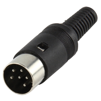 DIN plug 6-poles male