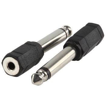Adapter plug 6.35mm mono male naar 3.5mm mono female