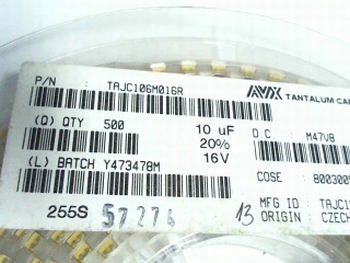 500 x SMD Tantal capacitor 10uf 16V 20 % TAJC106M016R