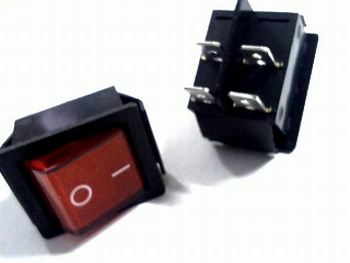 Universal 2-pole switch red 16A DPST
