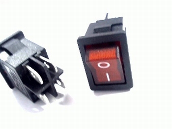 Universal 2-pole switch red 3A