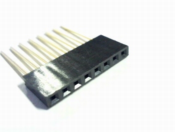 Female Header 2,54 mm straight 1 x 8