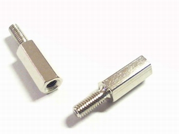 Metal distance holder 12mm with screw-end
