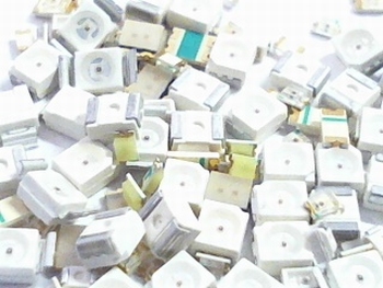 Grabbag SMD leds circa 80 stuks verschillende kleuren