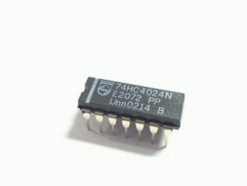 74HC4024 7-stage binary ripple counter with a clock input