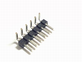 Header male 1x 6 pins 2,54mm 90 degrees