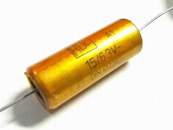 Electrolytic capacitor bipolar 15 uF 63Volts