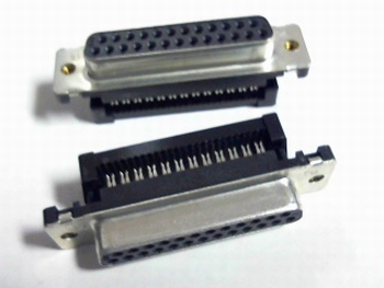 Sub D 25 pins female connector for flatcable