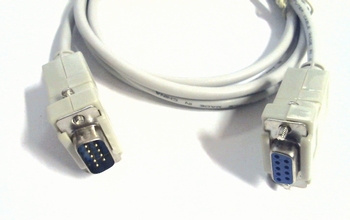 Serial cable male to female SUB-D 9 pins