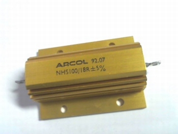 Resistor 18 Ohms 100 Watt 5% with heatsink