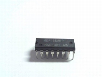 HEF4555  Dual 1-of-4 decoder ( active high )