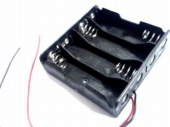 Battery holder 4 x AA with wire connections