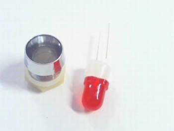 Ledholder with red 8mm led