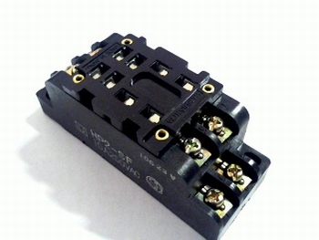 Relay socket HP2-SF for HP2 2-pole relay with screwcontacts