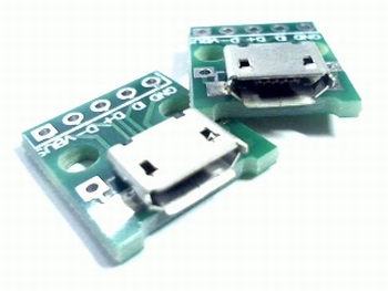 USB micro-B on pcb with solder connections