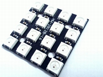 Vierkante 4x4  LED Module met 16 RGB WS2812B LEDS
