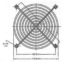 Beschermgrill voor ventilator 80mm