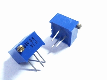 Precisie instelpotentiometer 1K liggend vierkant