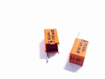 Styroflex capacitor 220pF radial