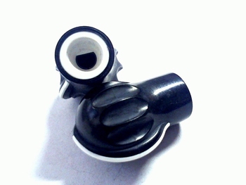 Knob black round for 4mm shaft with flat side