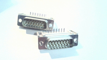 Sub D 15 pins male connector for PCB 90 degrees