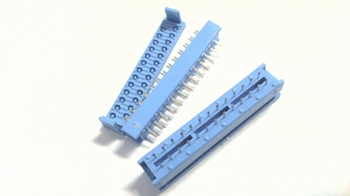 PCB Header 2,54 mm recht, 2 x 13 voor flatcable connectie