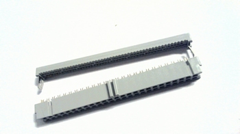 Female Header 2,54 mm recht, 2 x 25 voor flatcable