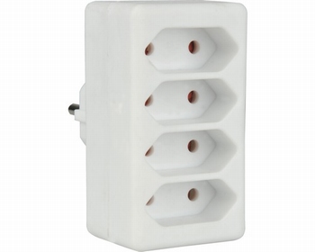 Contact box for 4 euro plugs