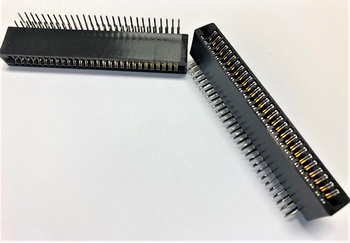 Printplaat opschuifconnector 2x 28 pins haaks