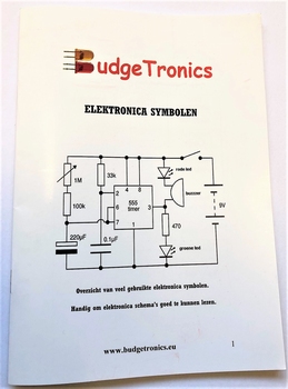 Booklet with an overview of electronic symbols in Dutch .