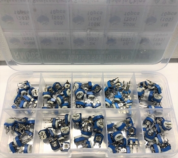 Instel potentiometer pakket 100 stuks in opbergdoos