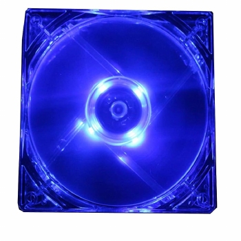 ventilator 80x80x25mm 12 volt met blauwe led verlichting