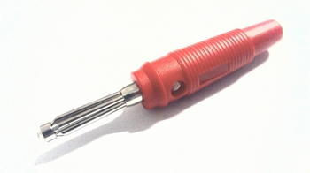 banaanstekker 4mm rood