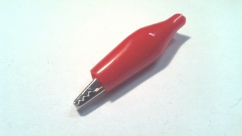 Alligator clip isolated red