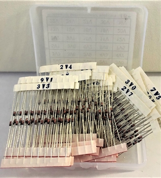 Zener diode pakket 0,5 Watt 300 stuks in opbergbox