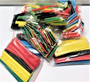 Assortment of colored shrinktube 328 pieces.