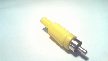 Cinch - tulp - RCA plug male Geel