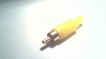 cinch / tulip / RCA plug Yellow gold plated