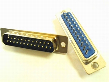 Sub D 25 pins male connector