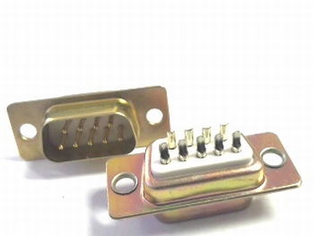 Sub D connector 9 polig male