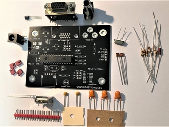 ASCII VT100 video terminal met VGA uitgang voor USB keyboard